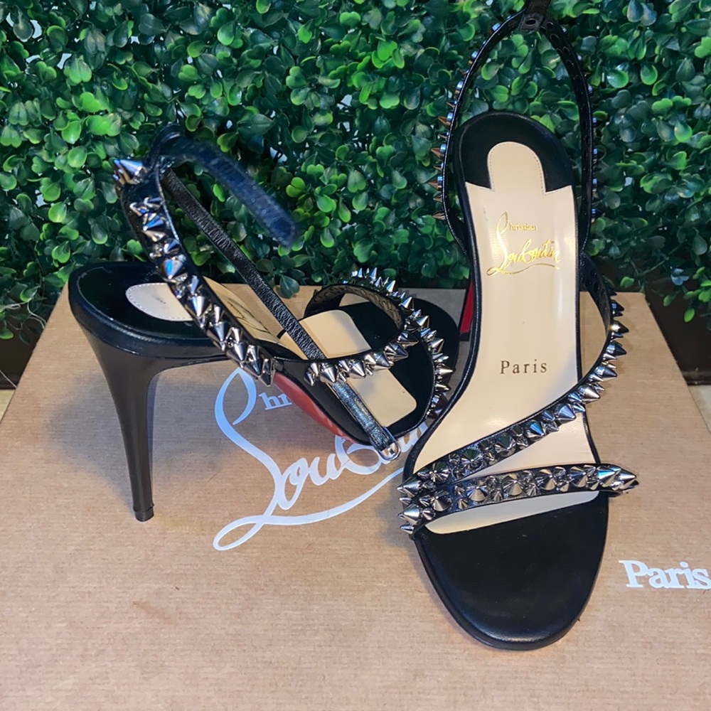 Christian Louboutin Black Spiked Heels